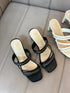 Vintage Double Strap Slid on Heels